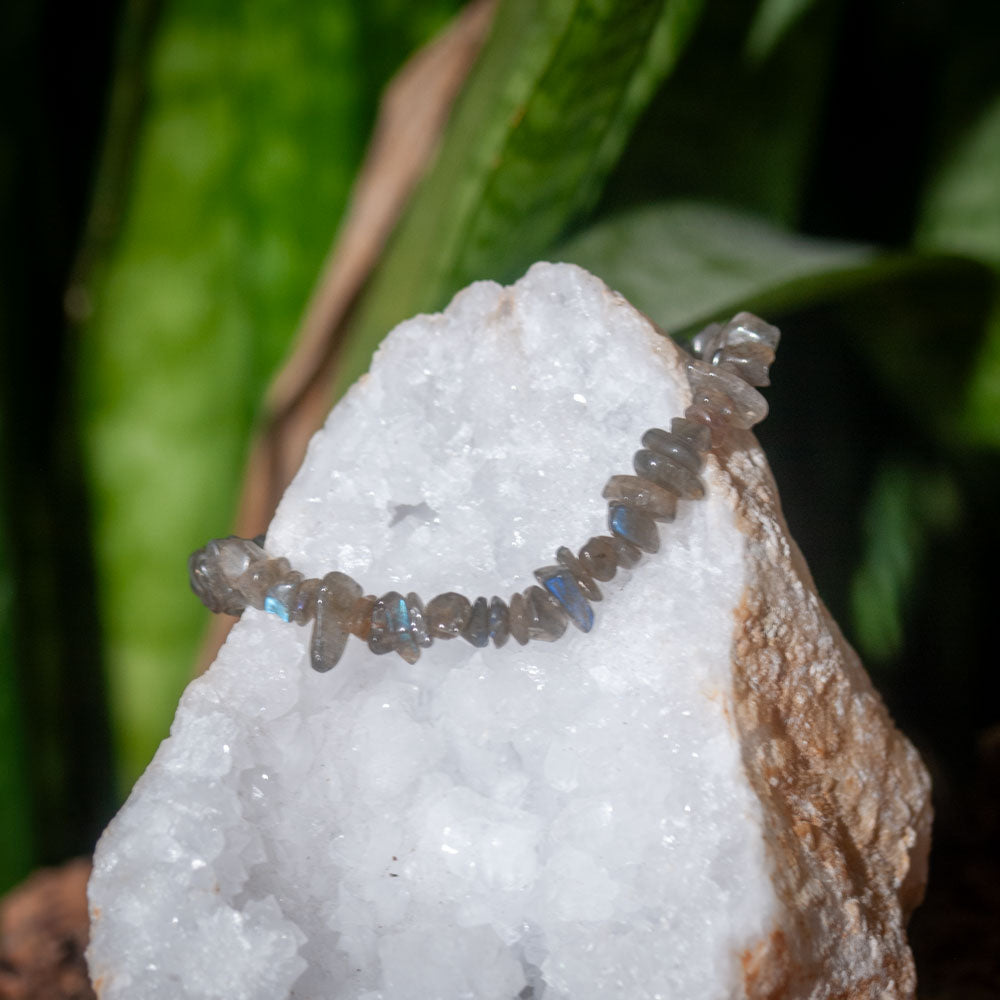 Labradoriet Armband - 925 Sterling Zilver - Echte Edelsteen - Nikkelvrij