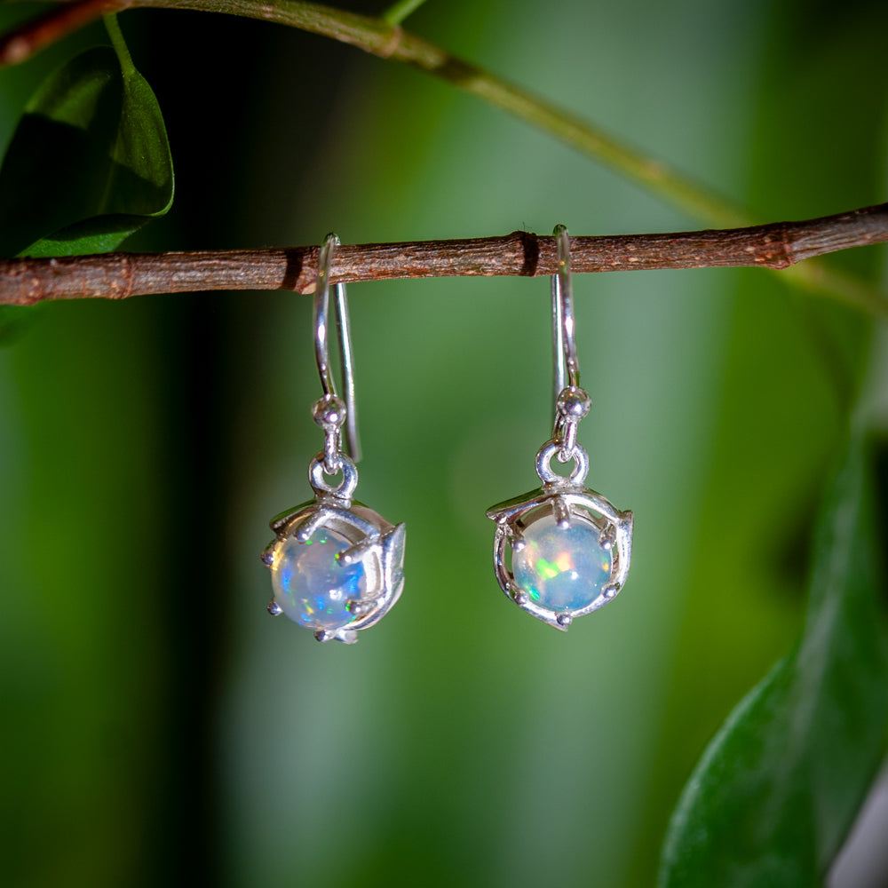 Opaal Oorbellen -  925 Sterling Zilver - Echte edelsteen - Nikkelvrij