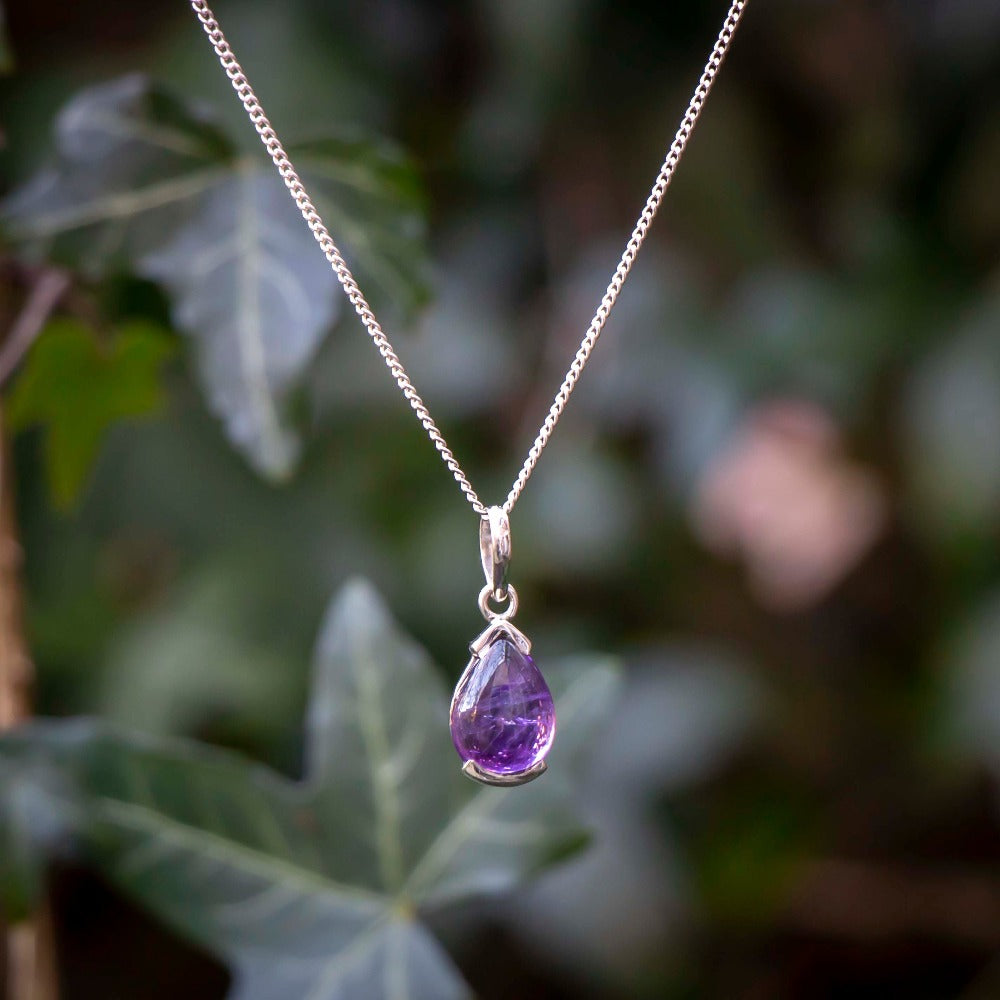 Zenvya Edelstenen Sieraden Amethist Ketting Zilver